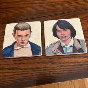 Stranger Things Set of 2 Marble Coasters